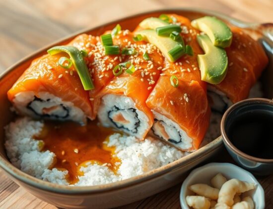 salmon sushi bake​