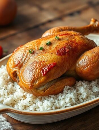 old fashioned baked chicken with rice and pimentos recipe