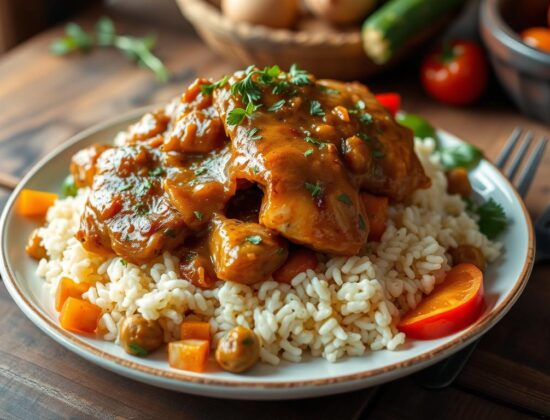 Smothered Chicken and Rice