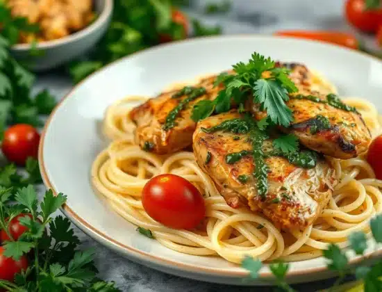 chimichurri chicken thighs pasta