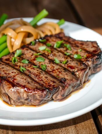 steak and beans and onions recipe