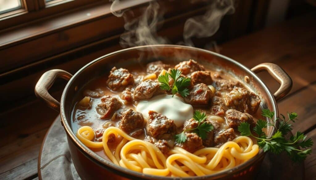 hungarian beef stroganoff recipe